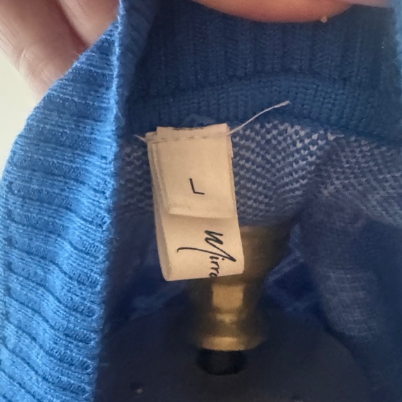 Blue Patterned Men's Sweater - Picture 3 of 3